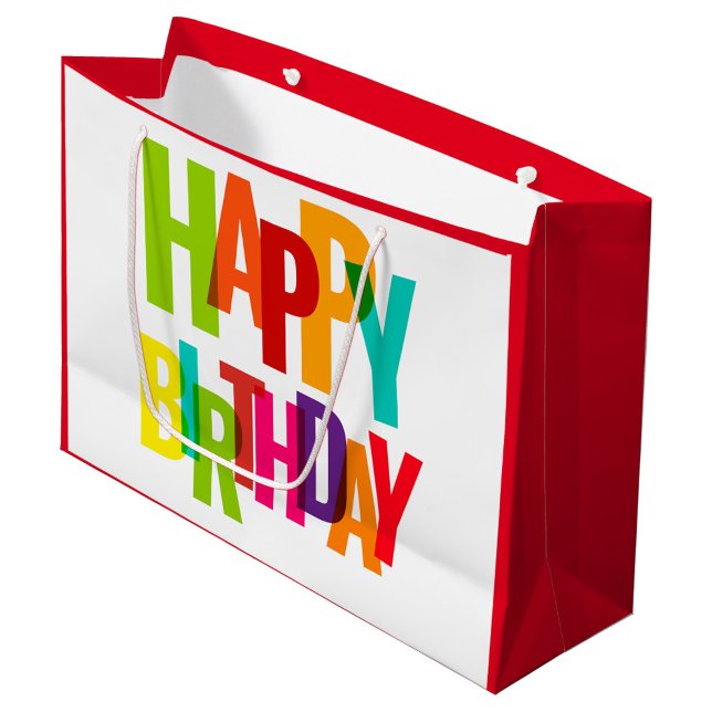 Grattis på födelsedagen (Happy Birthday Colorful Gift Bag!  Great for birthdays!)