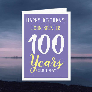 Grattis på födelsedagen 100 år gammal kort