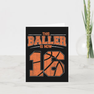 Grattis på födelsedagen 16 år gamla basketbollsböc kort