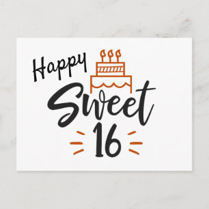Grattis på födelsedagen 16 år vykort