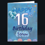 Grattis på födelsedagen 16:e tonåring Boy Kort<br><div class="desc">Uttryck kärlek och uppskattning för din tonåring med ett personlig födelsedagskort. Vår aktuella markering har en mängd olika utformningar,  från trendig och modern till klassisk och tidlös. Hitta perfekten kort som passar hennes personlighet och gör hans födelsedag extra speciell!</div>