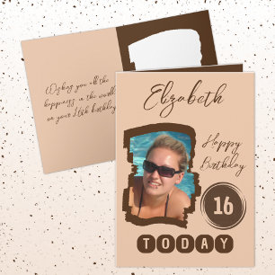 Grattis på födelsedagen 16 i dag lägg till bild br kort