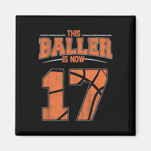 Grattis på födelsedagen 17 år gammal basketboll Bo Magnet