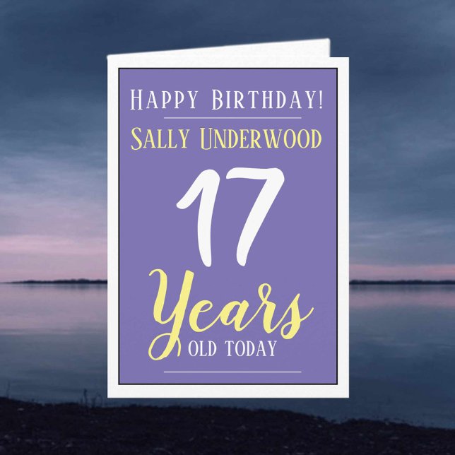 Grattis på födelsedagen 17 år gammal kort (Skapare uppladdad)