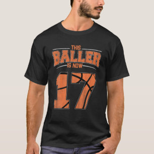 Grattis på födelsedagen 17-åriga basketbollsboxar t shirt
