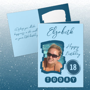 Grattis på födelsedagen 18 i dag lägg till bild bl kort