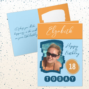 Grattis på födelsedagen 18 i dag lägg till bild bl kort
