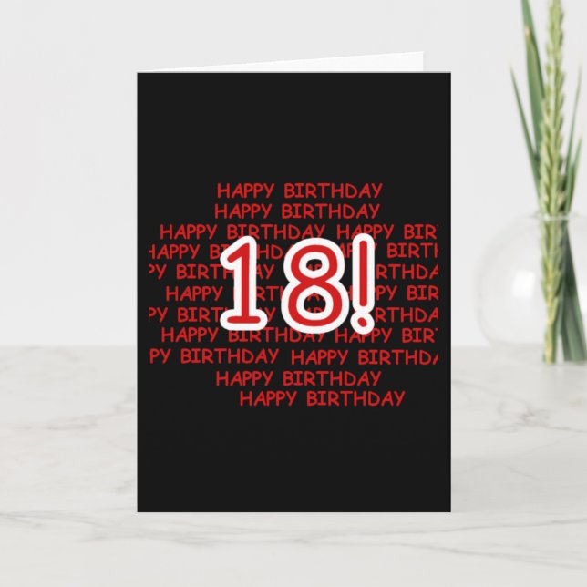Grattis på födelsedagen 18 kort (Framsida)