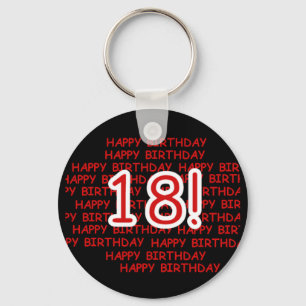Grattis på födelsedagen 18 nyckelring