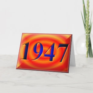 Grattis på födelsedagen 1947 Födelseår 40:e fyrtio Kort