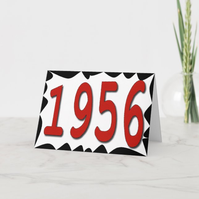 Grattis på födelsedagen 1956 Födelseår 50:s femtio Kort (Framsida)