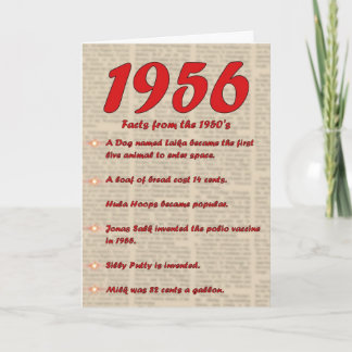 Grattis på födelsedagen 1956 Nyhetens femtioårsjub Kort