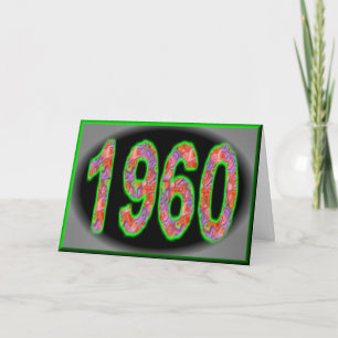 Grattis på födelsedagen 1960 Födelseår 60:e sextio Kort