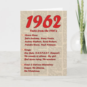 Grattis på födelsedagen 1962 Nyhetens 60-årsjubile Kort