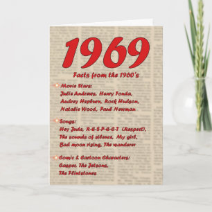 Grattis på födelsedagen 1969 Nyhetens 60-årsjubile Kort