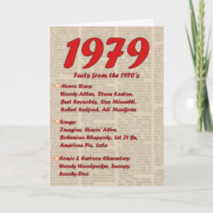 Grattis på födelsedagen 1979 Födelsedatum - 70-tal Kort