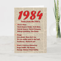 Grattis på födelsedagen 1984 år av 80-tal för