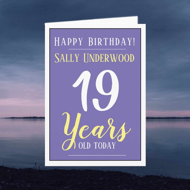 Grattis på födelsedagen 19 år gammal kort (Skapare uppladdad)