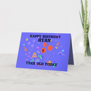 Grattis på födelsedagen 1-årig pojke kort