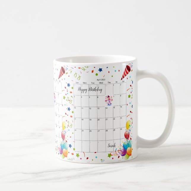 Grattis på födelsedagen 2022 april Mugg (Höger)