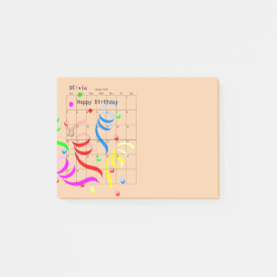 Grattis på födelsedagen 2022 januari: Post-it Note Block