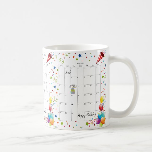 Grattis på födelsedagen 2022 maj Mugg (Höger)