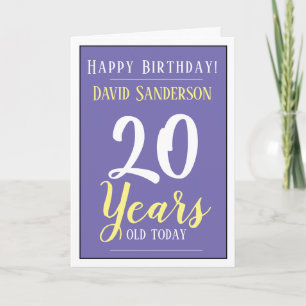 Grattis på födelsedagen 20 år gammal kort