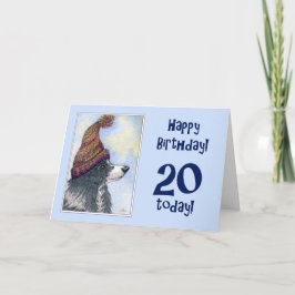 Grattis på födelsedagen, 20 i dag, gräns kollie hu kort