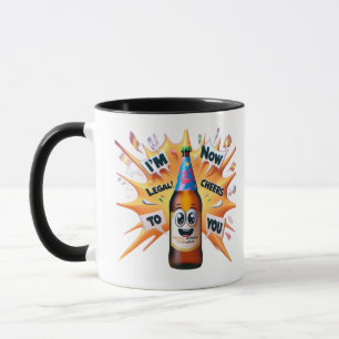 Grattis på födelsedagen 21 år gammal Mugg öl Flask