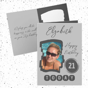 Grattis på födelsedagen 21 i dag lägg till bild gr kort