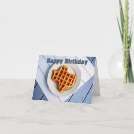 Grattis på födelsedagen, 24 augusti, Texas Waffle Kort