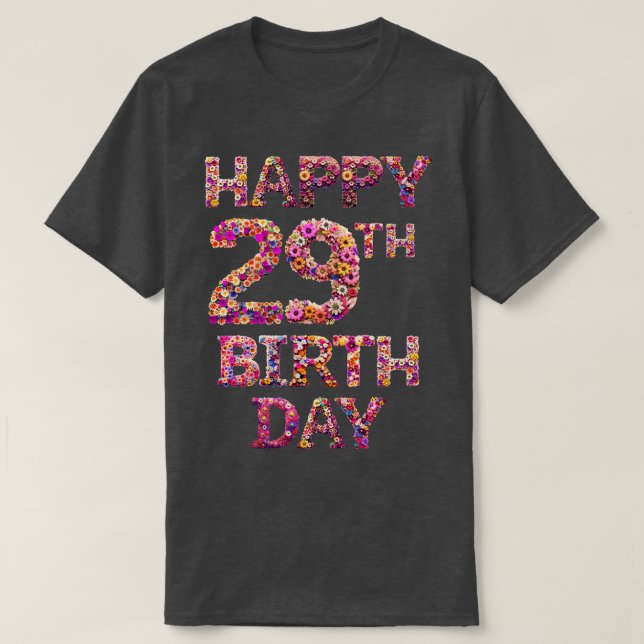 Grattis på födelsedagen 29:e t shirt (Design framsida)