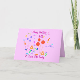 Grattis på födelsedagen 2-åring kort