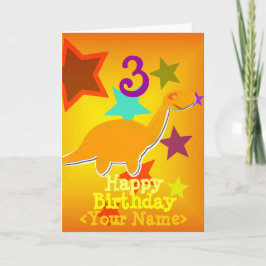 Grattis på födelsedagen 3 år ditt namndoseringskor kort