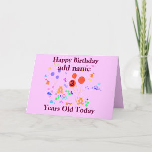 Grattis på födelsedagen 3-åring för tillägg av nam kort