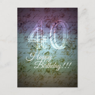 Grattis på födelsedagen!!! 40-årsdag vykort