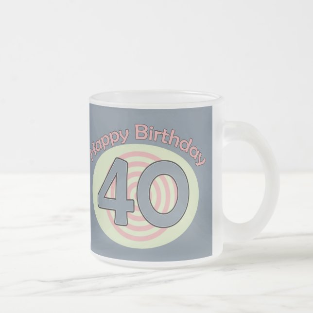 Grattis på födelsedagen 40 frostad glasmugg (Höger)