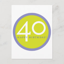 Grattis på födelsedagen, 40! vykort