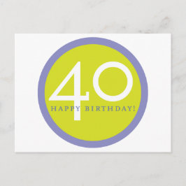 Grattis på födelsedagen, 40! vykort