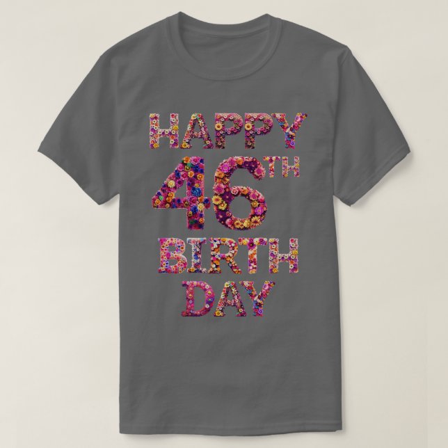 Grattis på födelsedagen 46:e t shirt (Design framsida)