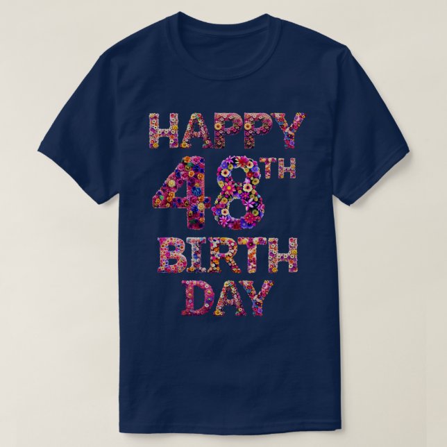 Grattis på födelsedagen 48:e t shirt (Design framsida)
