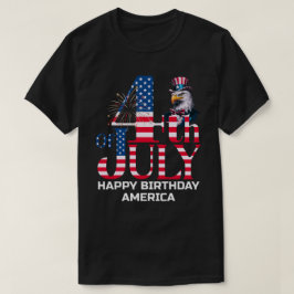 Grattis på födelsedagen - 4 juli t shirt