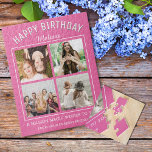 Grattis på födelsedagen 4 Photo Collage Best Frien Pussel<br><div class="desc">Unikt fotopussel för personligen med födelsedagsflicka med 4 foton och födelsedagspresent önskemål.</div>