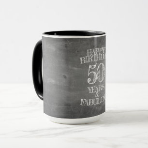 Grattis på födelsedagen - 50 år & Fabulous Mugg