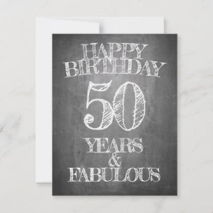 Grattis på födelsedagen - 50 år & fantastisk