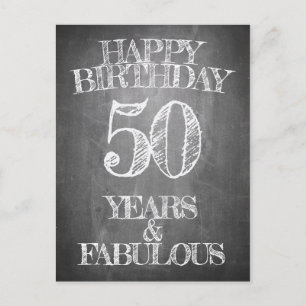 Grattis på födelsedagen - 50 år och fantastisk helg vykort
