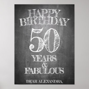 Grattis på födelsedagen - 50 år och fantastisk poster