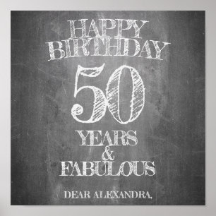 Grattis på födelsedagen - 50 år och fantastisk poster
