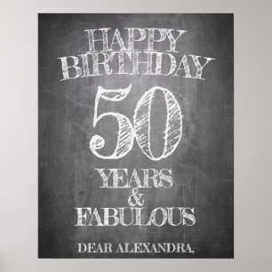 Grattis på födelsedagen - 50 år och fantastisk poster