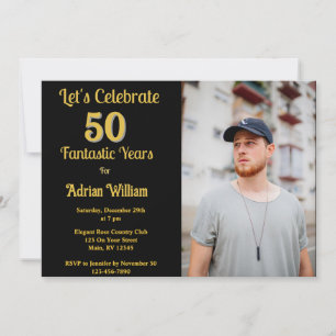 Grattis på födelsedagen 50 års foto 50 Party Inbjudningar